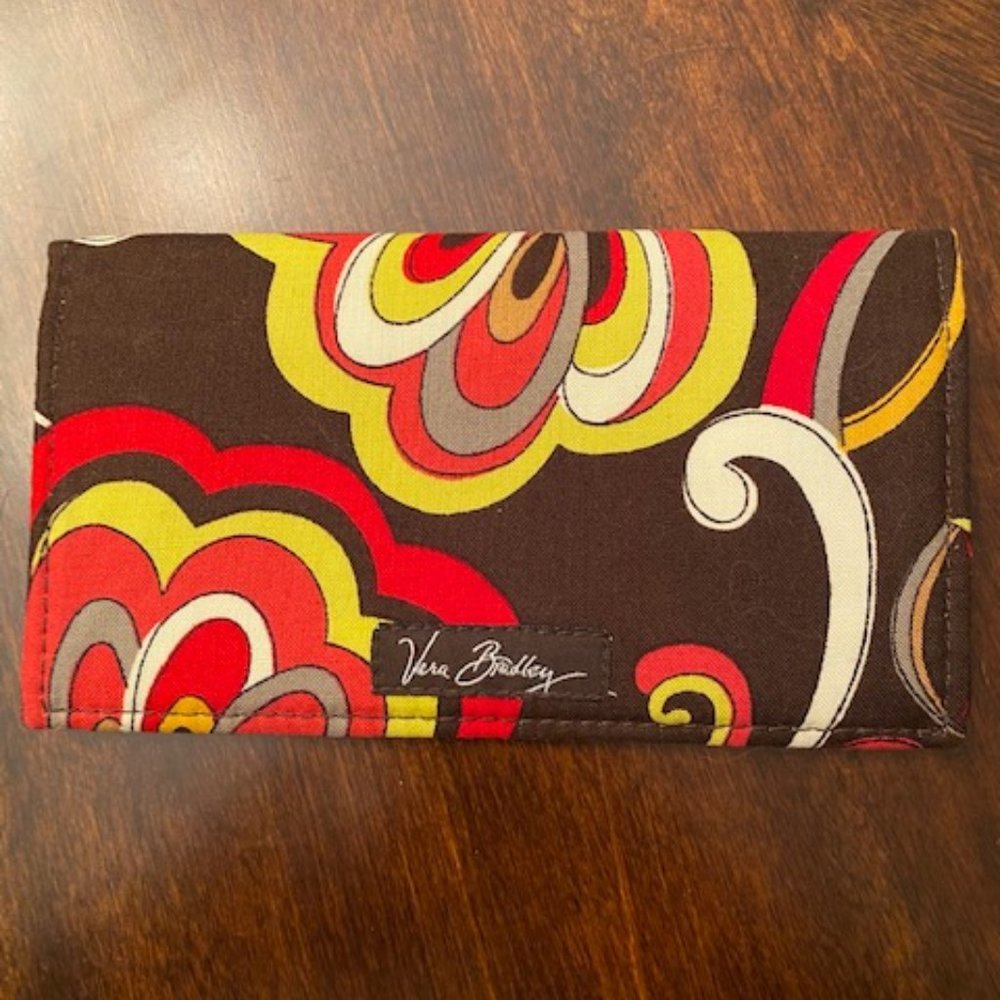 Vera Bradley-Checkbook Cover-Puccini-EUC